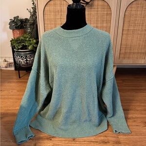 Aerie Teal Crew Neck Sweater